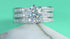 2 Carat Moissanite Sterling Silver Engagement Wedding Ring Band Set Alexandra